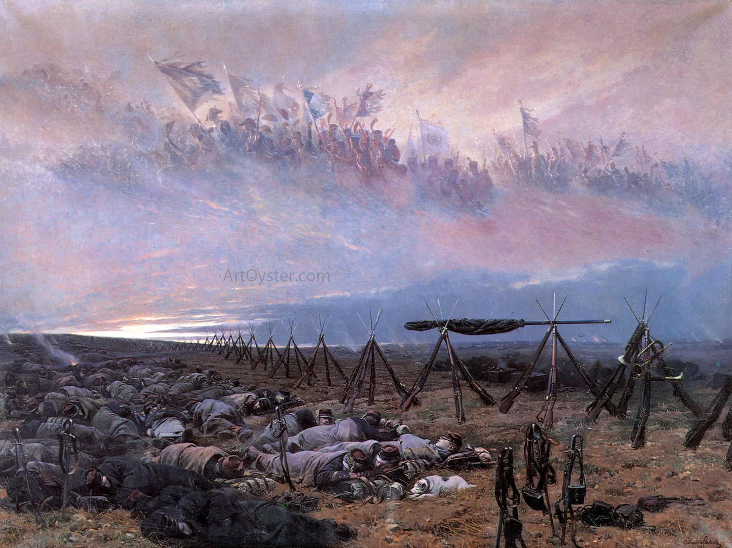 Jean Edouard Detaille The Dream - Canvas Print