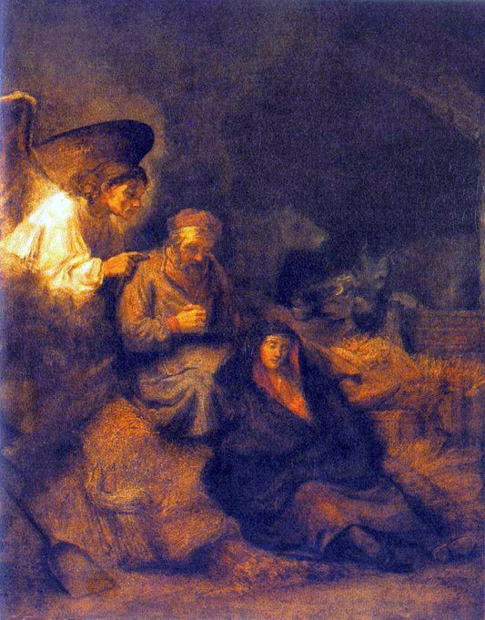 Rembrandt Van Rijn The Dream of St Joseph - Canvas Print