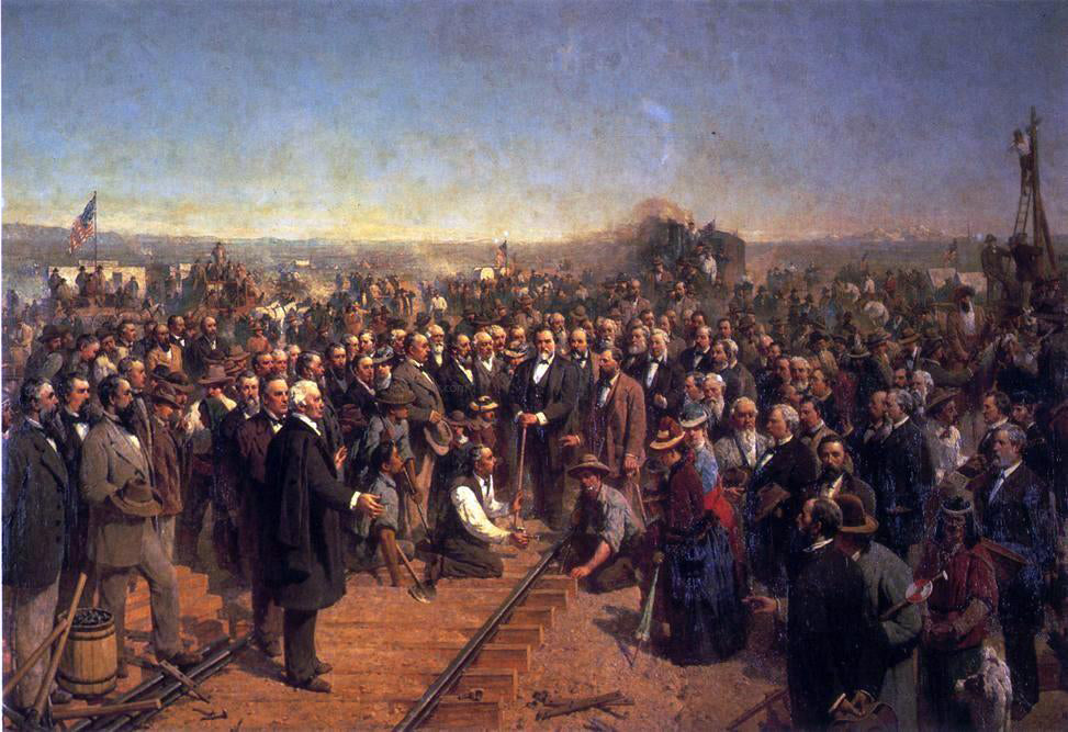 Thomas Hill The Driving of the Last Spike - Canvas Print