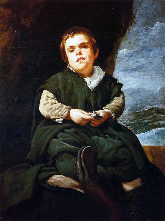 Diego Velazquez The Dwarf Francisco Lezcano - Canvas Print
