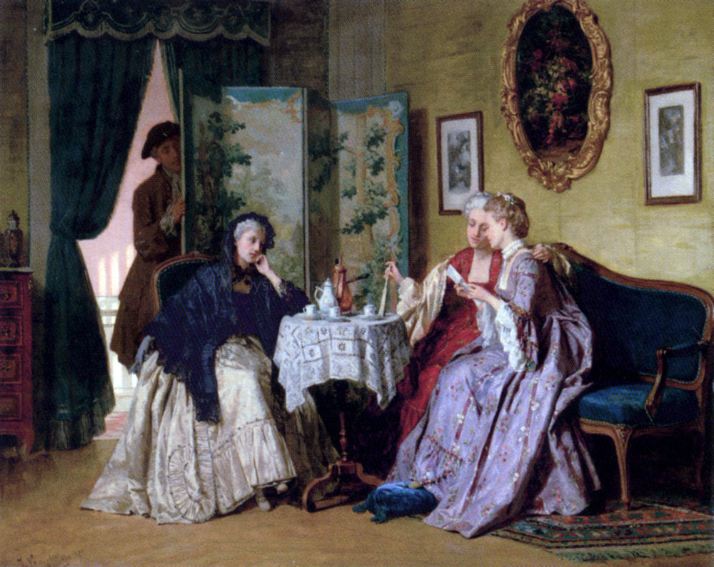 Jean Carolus The Eavesdropper - Canvas Print