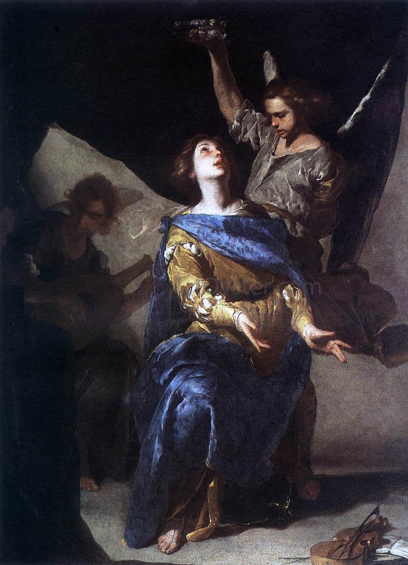 Bernardo Cavallino The Ecstasy of St Cecilia - Canvas Print