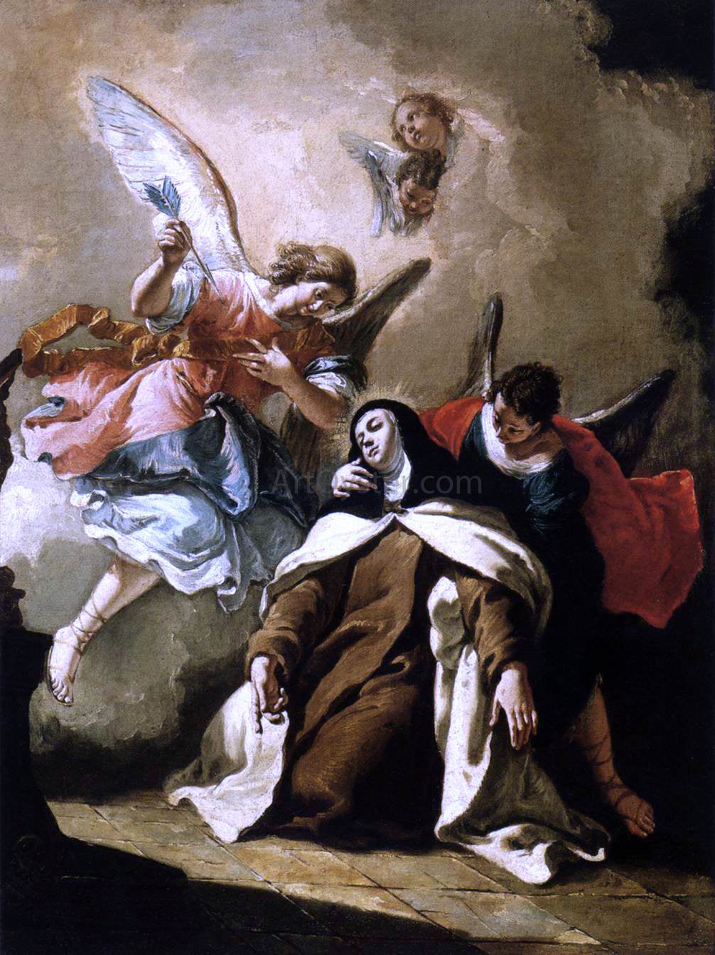 Francesco Fontebasso The Ecstasy of St Therese - Canvas Print