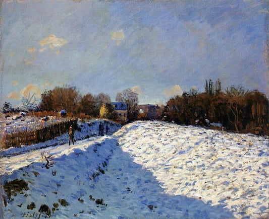 Alfred Sisley The Effect of Snow at Argenteuil - Canvas Print