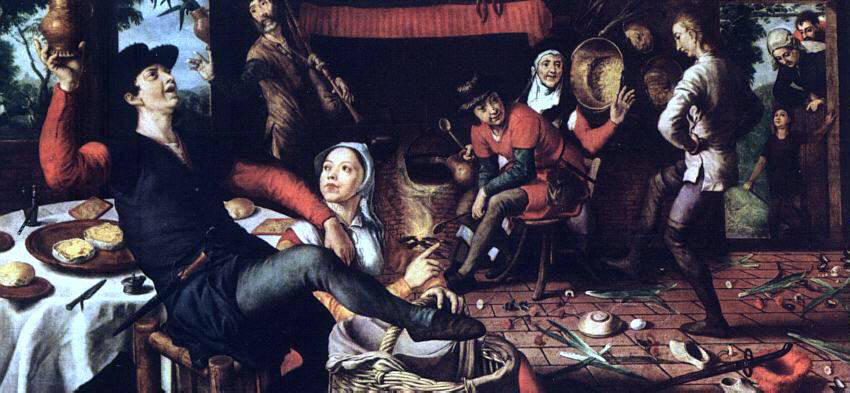 Pieter Aertsen The Egg Dance - Canvas Print