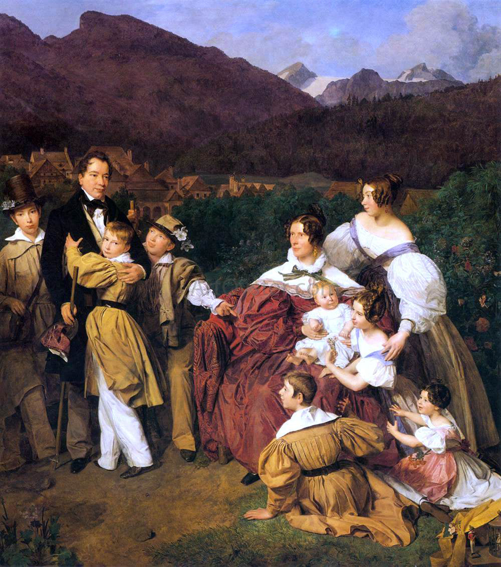 Ferdinand Georg Waldmuller The Eltz Family - Canvas Print