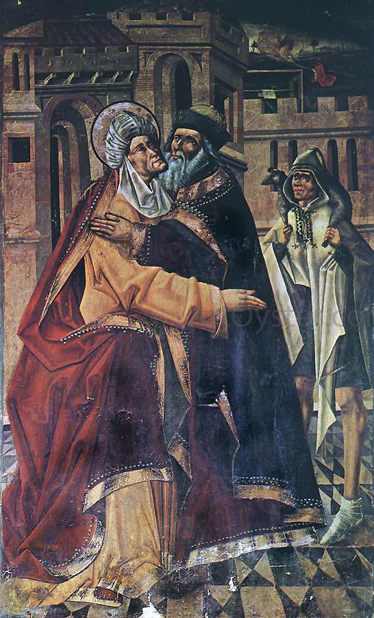 Master of Avila The Embrace - Canvas Print