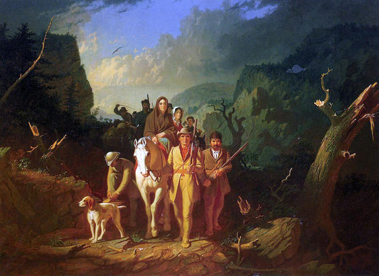 George Caleb Bingham The Emigration of Daniel Boone - Canvas Print