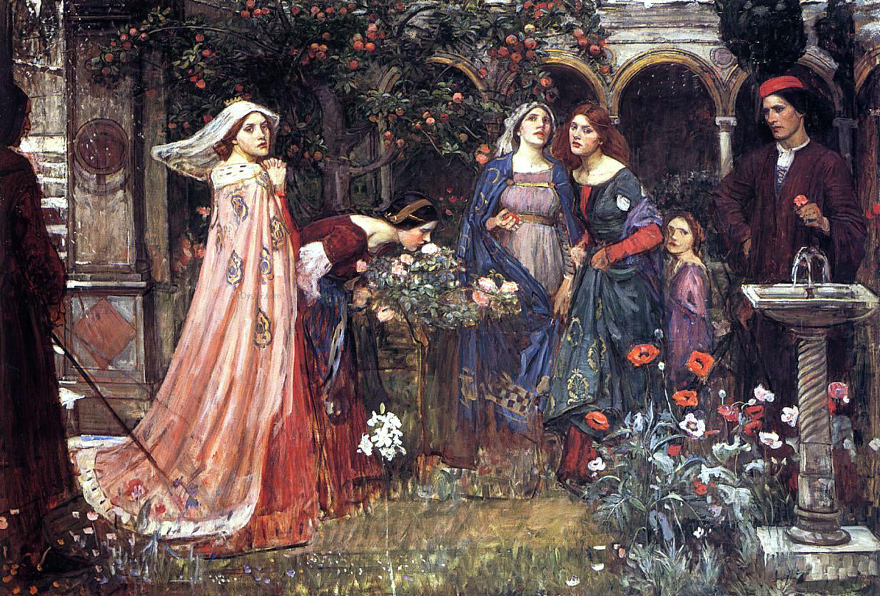 John William Waterhouse The Enchanted Garden - Canvas Print