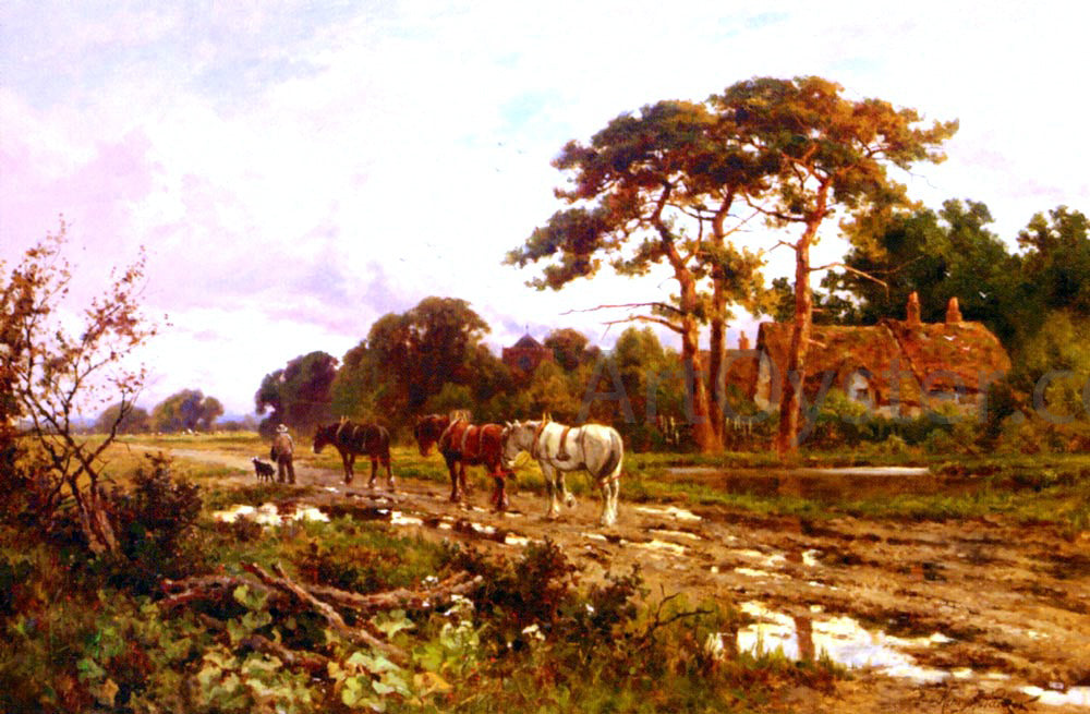 Henry Hillier Parker The End Of The Day - Canvas Print