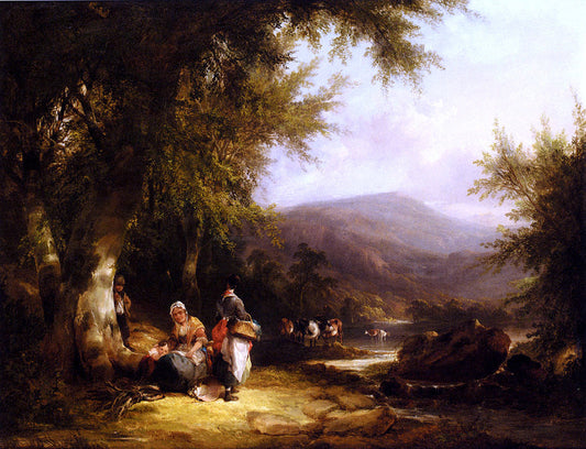 Senior William Shayer The End Of The Day - Canvas Print