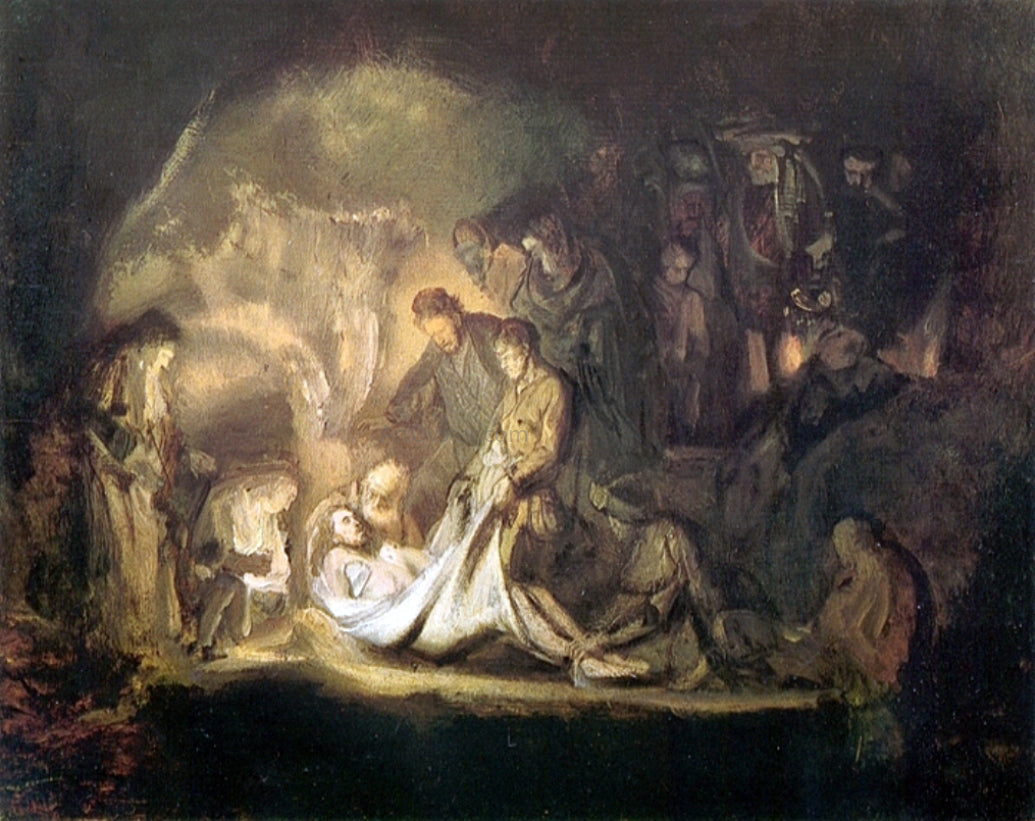 Rembrandt Van Rijn The Entombment - Canvas Print