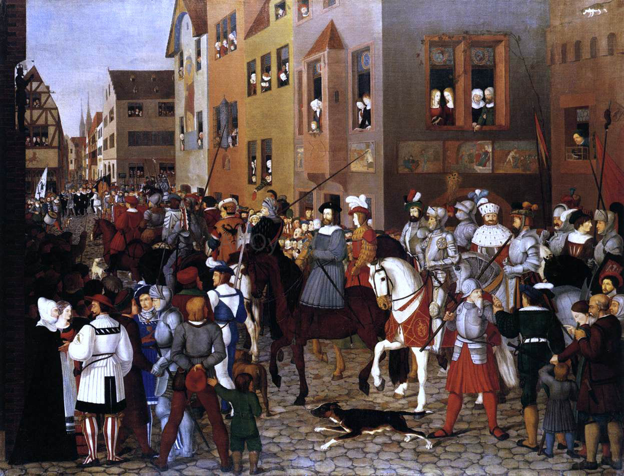 Franz Pforr The Entry of Emperor Rudolf of Habsburg into Basle - Canvas Print