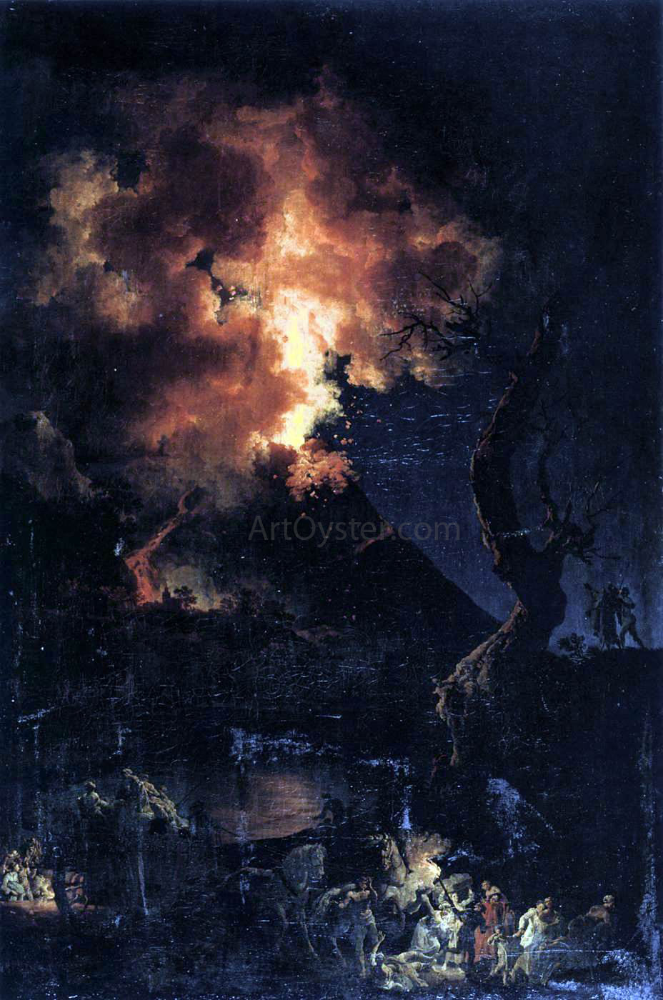 Pierre-Jacques Volaire The Eruption of the Vesuvius - Canvas Print