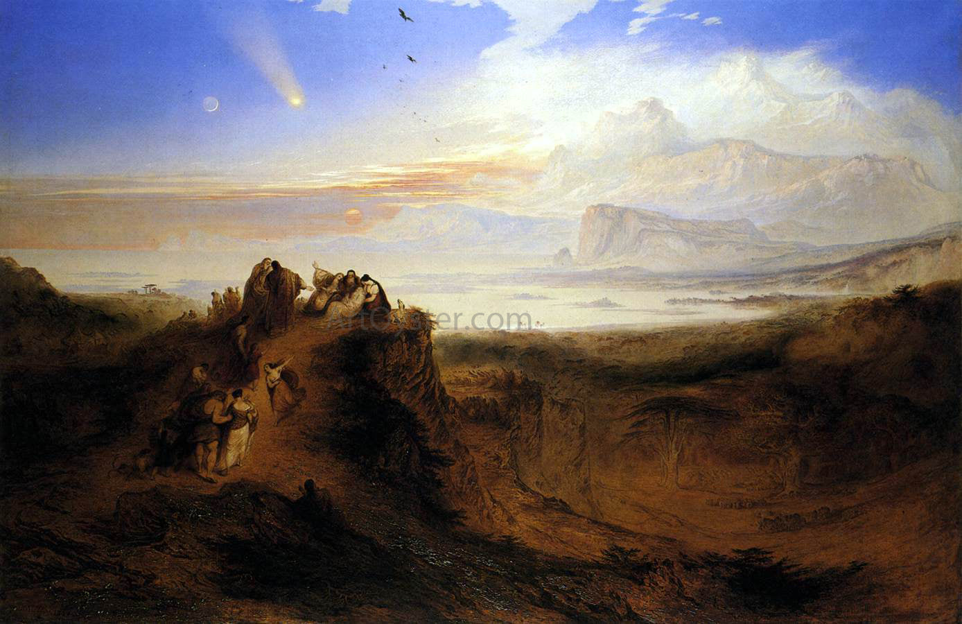 John Martin The Eve of the Deluge - Canvas Print