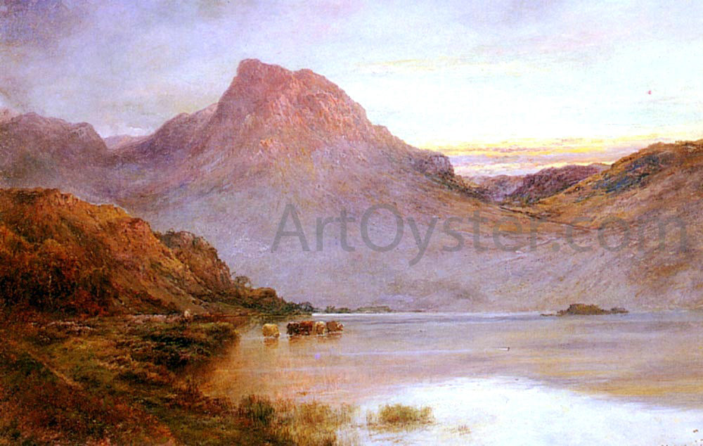 Senior Alfred De Breanski The Evening Glow, Near Arrochar, N.B. - Canvas Print