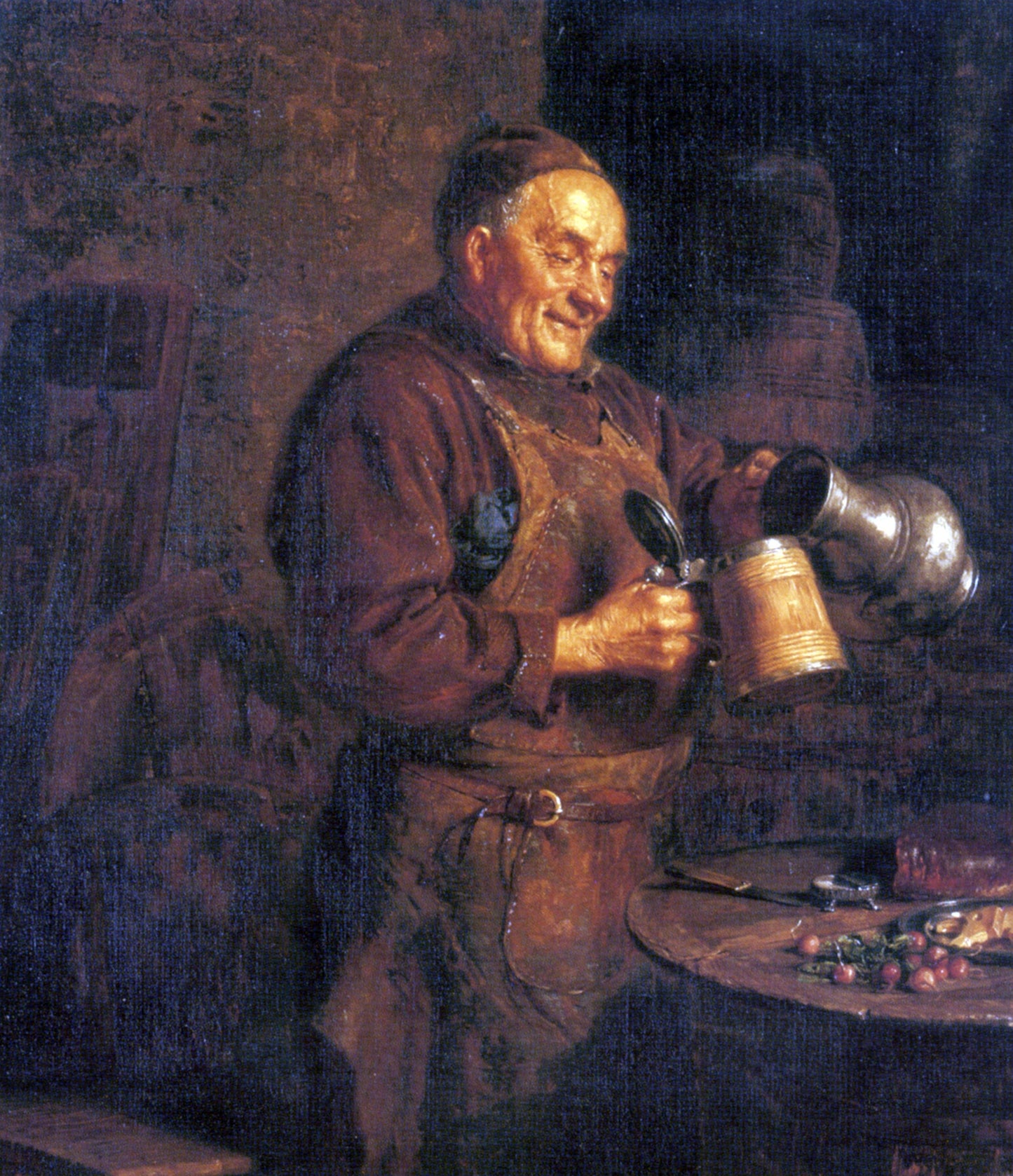 Eduard Grutzner The Evening Meal - Canvas Print