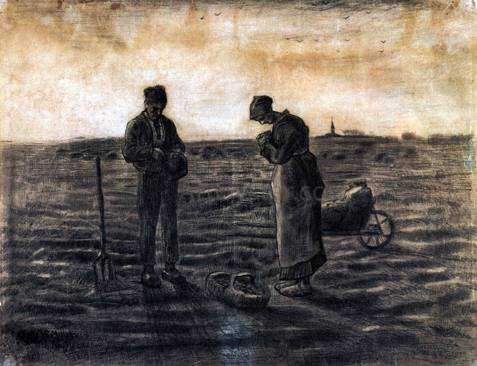 Vincent Van Gogh The Evening Prayer (after Millet) - Canvas Print