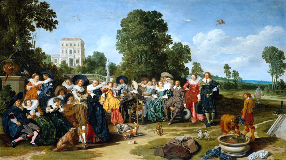 Dirck Hals The Fete Champetre - Canvas Print