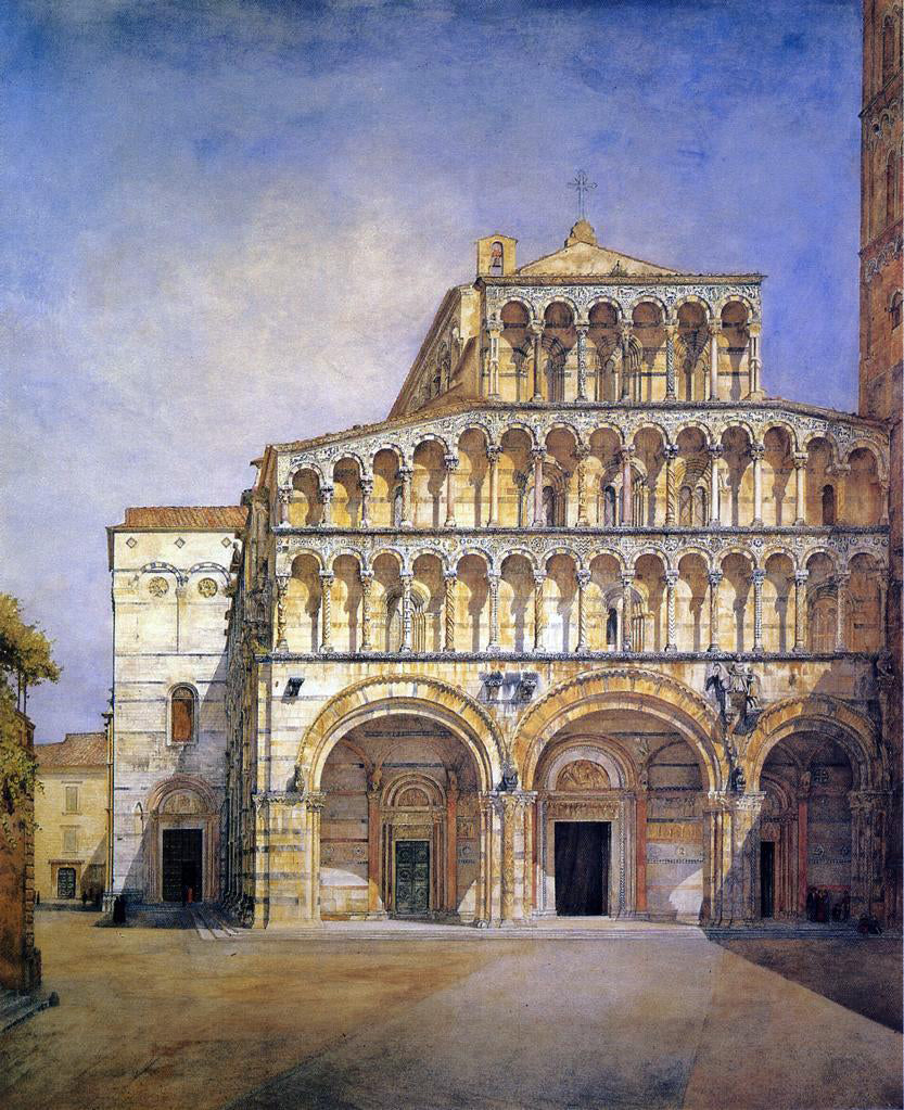 Henry Roderick Newman The Facade of the Duomo at Lucca - Canvas Print