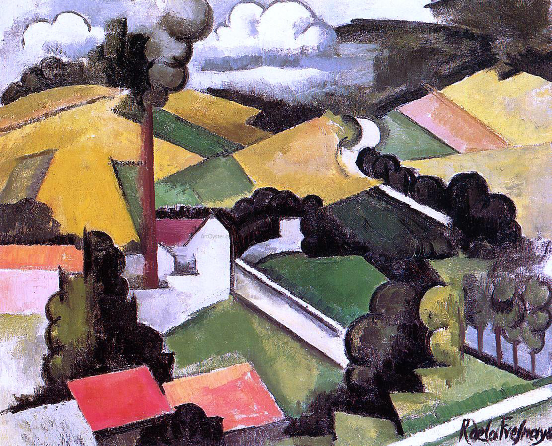 Roger De la Fresnaye The Factory Chimney, Meulan Landscape - Canvas Print