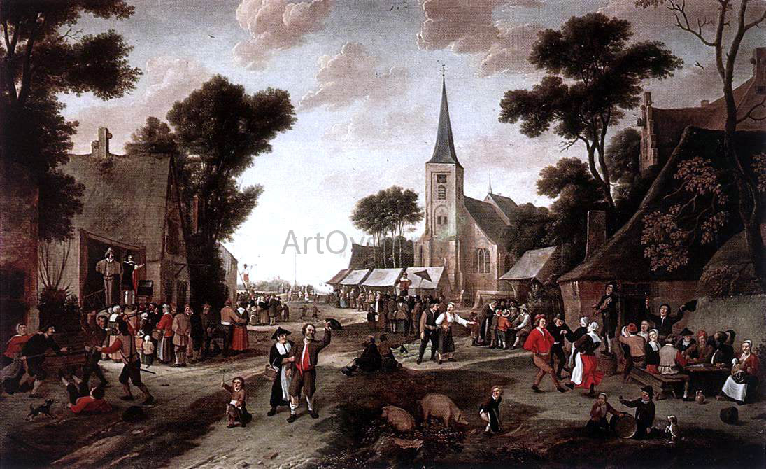 Egbert Van der Poel The Fair - Canvas Print