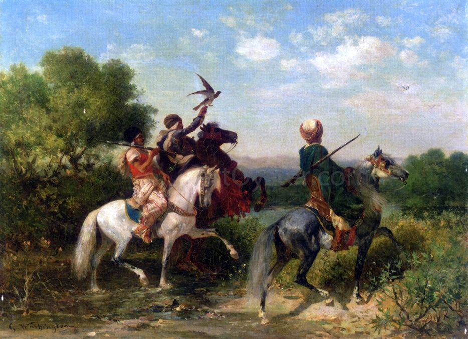 Georges Washington The Falconers - Canvas Print
