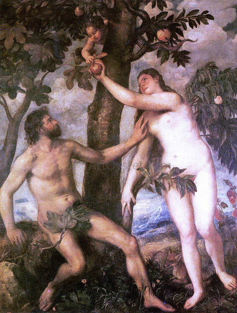 Titian The Fall of Man - Canvas Print