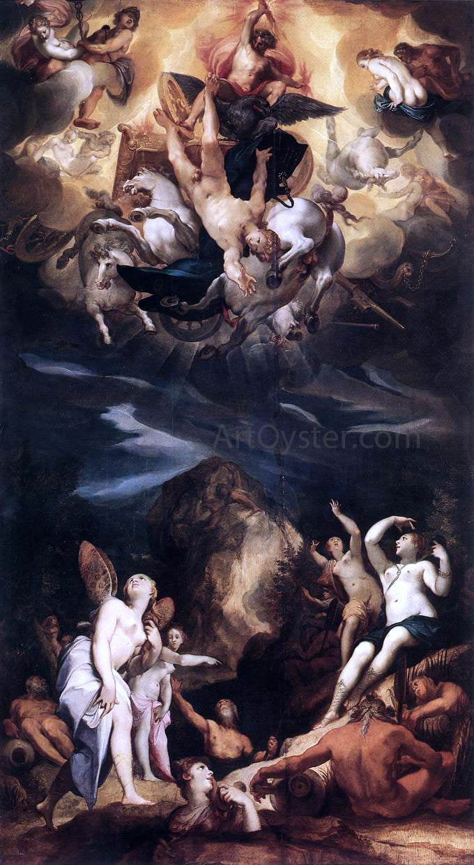 The Elder Joseph Heintz The Fall of Phaeton - Canvas Print