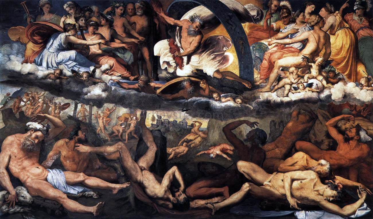 Perino Del vaga The Fall of the Giants - Canvas Print
