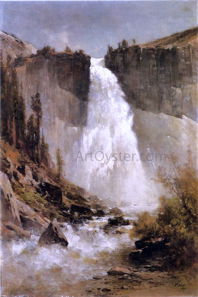 Thomas Hill The Falls of Yosemite - Canvas Print