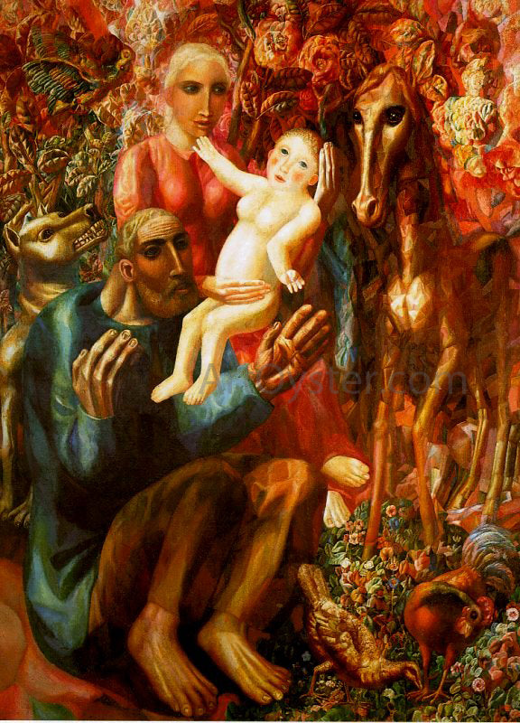 Pavel Filonov The Family - Canvas Print