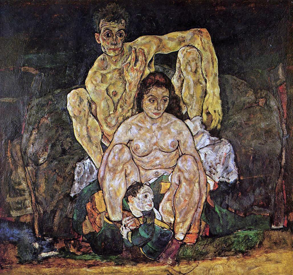Egon Schiele The Family - Canvas Print