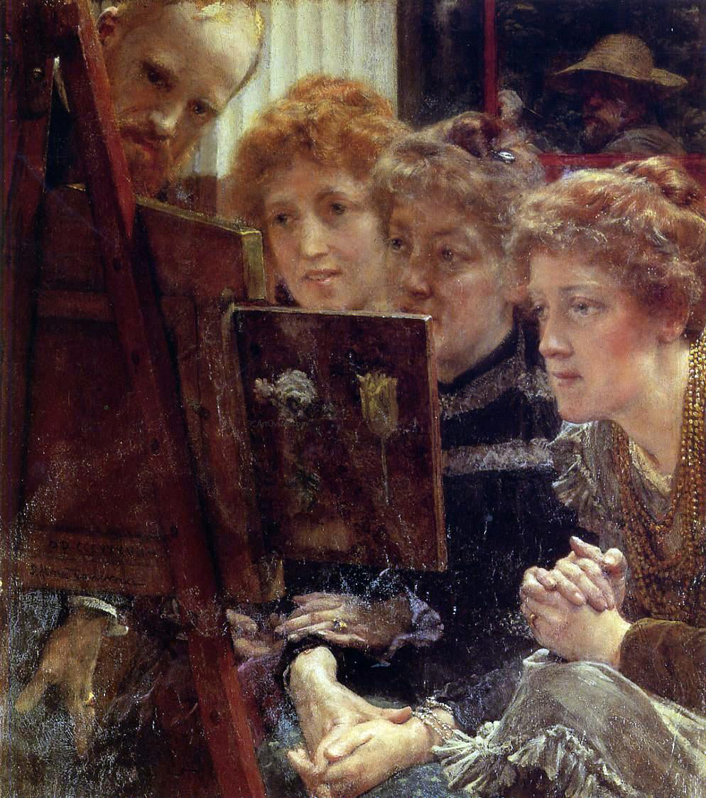 Sir Lawrence Alma-Tadema The Family Group - Canvas Print