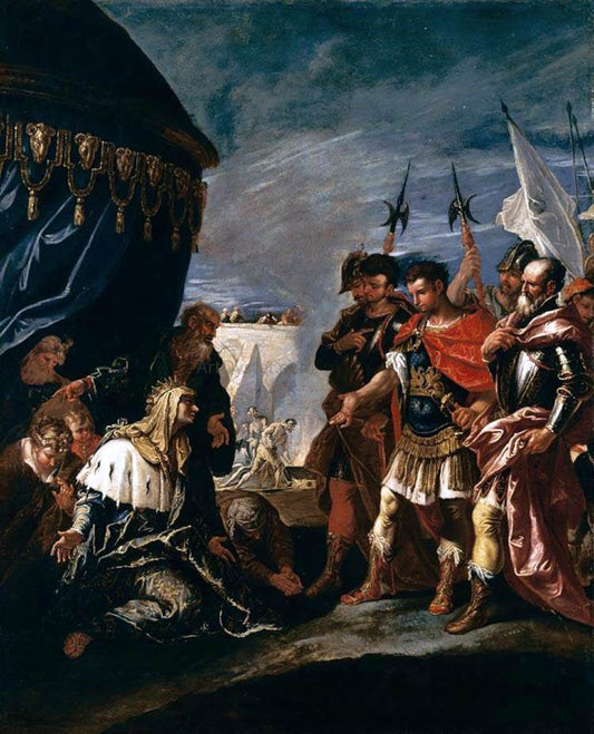 Gaspare Diziani The Family of Darius Before Alexander the Great - Canvas Print