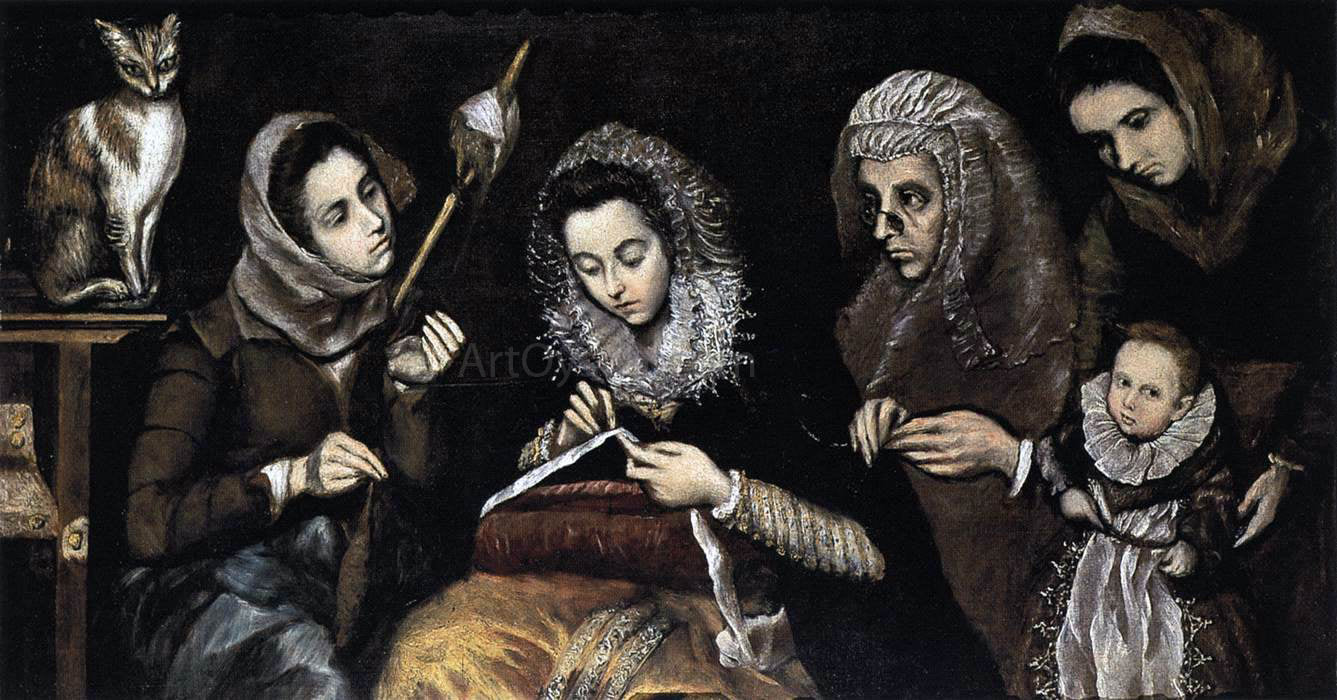 Jorge Manuel Theotokopoulos The Family of El Greco - Canvas Print