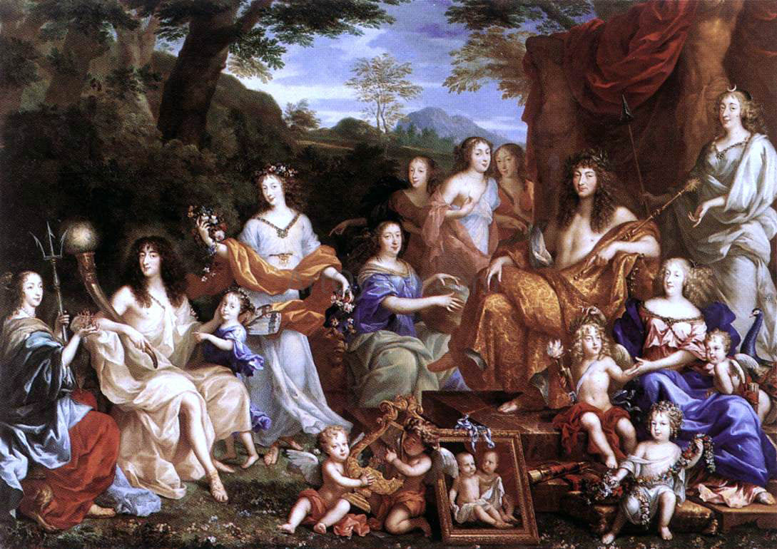 Jean Nocret The Family of Louis XIV - Canvas Print