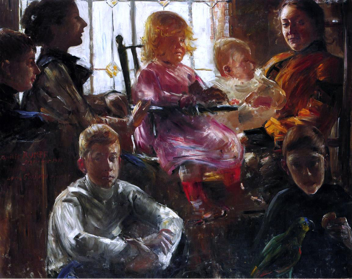 Lovis Corinth The Family of the Painter Fritz Rumpf - Canvas Print