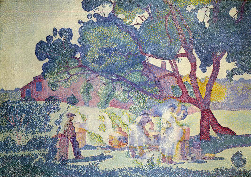 Henri Edmond Cross The Farm, Morning - Canvas Print