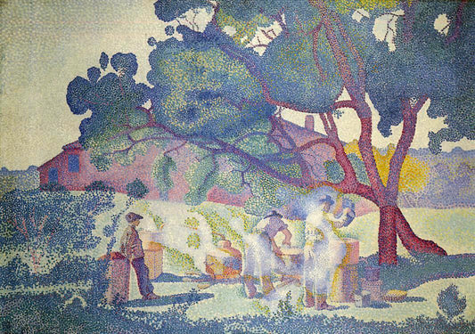 Henri Edmond Cross The Farm, Morning - Canvas Print