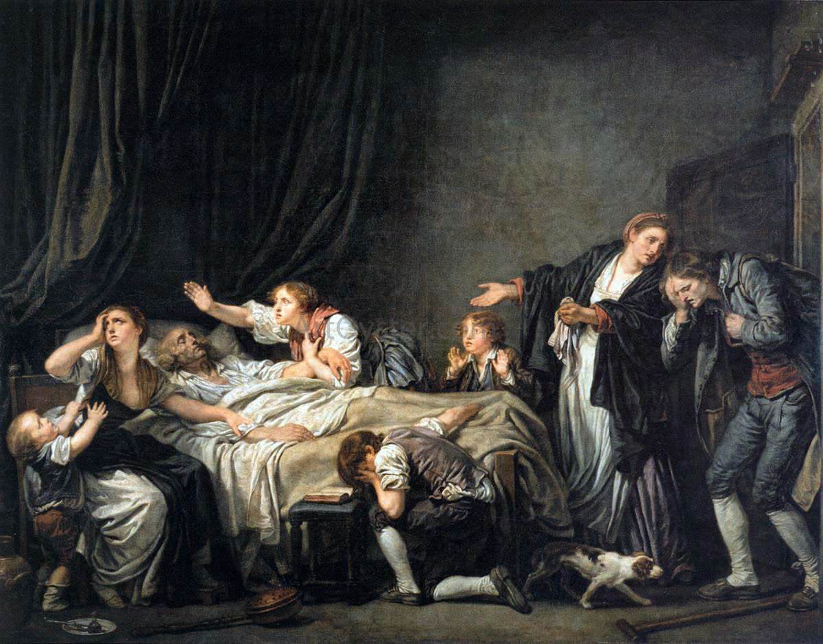 Jean Baptiste Greuze The Father's Curse: The Son Punished - Canvas Print
