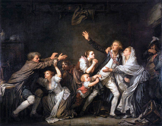Jean Baptiste Greuze The Father's Curse: The Ungrateful Son - Canvas Print