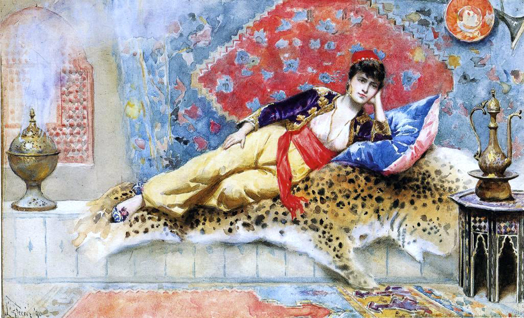 Jean-Leon Gerome Ferris The Favorite - Canvas Print