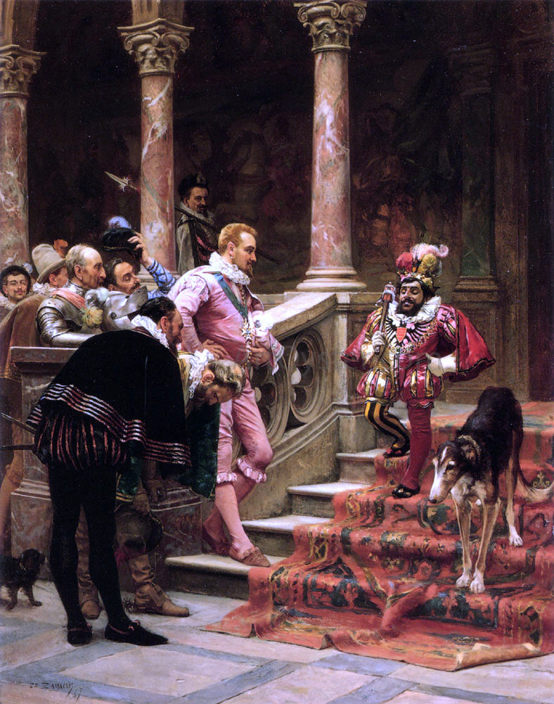 Eduardo Zamacois Y Zabala The Favourite Of The King - Canvas Print