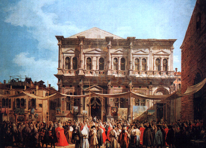 Canaletto The Feast Day of St Roch - Canvas Print