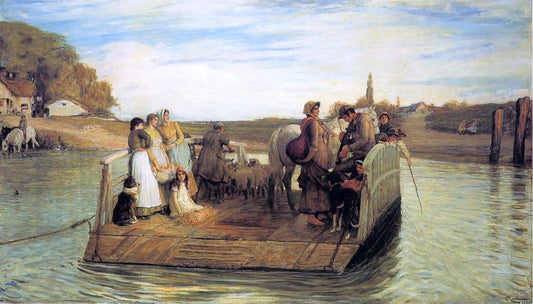 Robert RA RWS The Ferry - Canvas Print