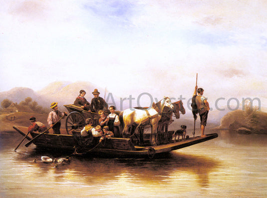 Wilhelm Alexander Meyerheim The Ferry Crossing - Canvas Print