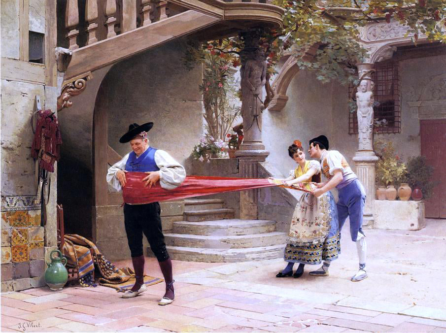 Jehan-Georges Vibert The Final Touch - Canvas Print