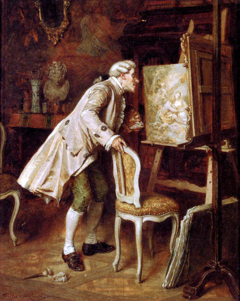 Louis Georges Brillouin The Finishing Touches - Canvas Print