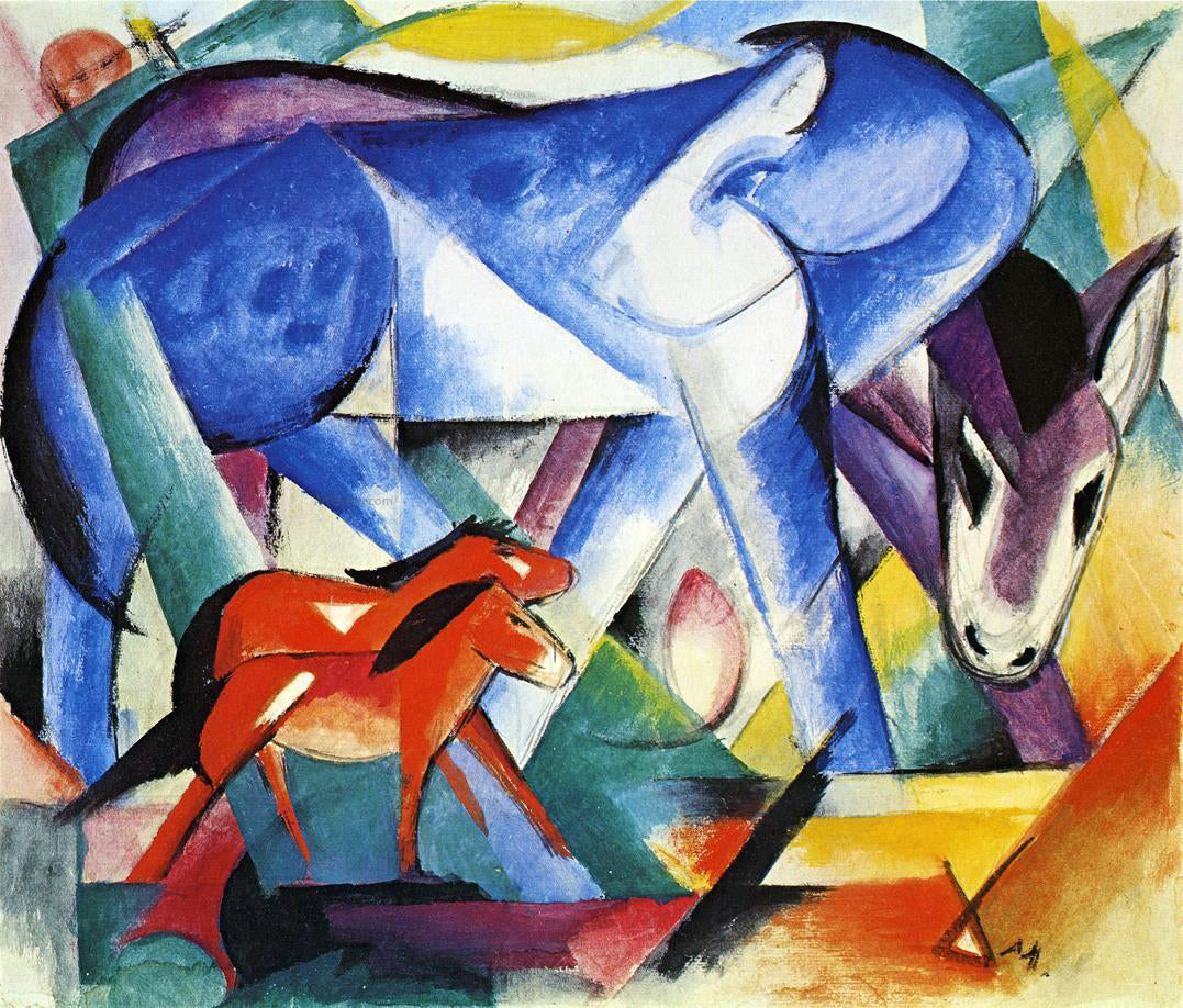 Franz Marc The First Animals - Canvas Print